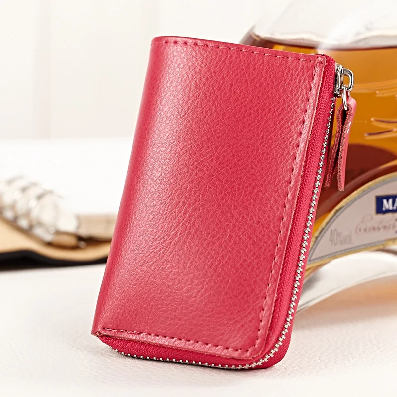 Кошелек для ключей от машины женский кожаный на молнии | Багаж и сумки