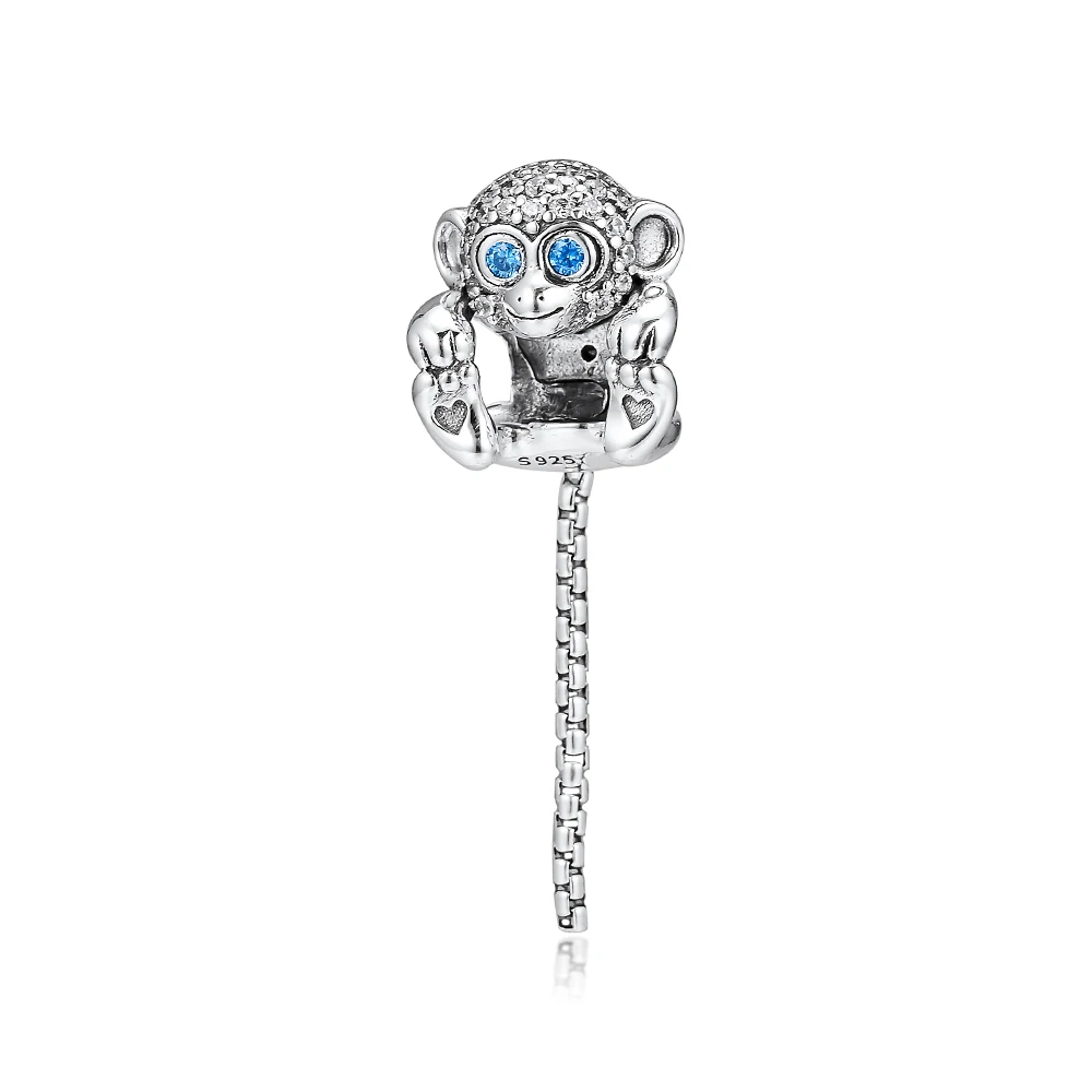 

DIY Fits for CKK Charms Bracelets Sparkling Monkey Beads 100% 925 Sterling-Silver-Jewelry Free Shipping