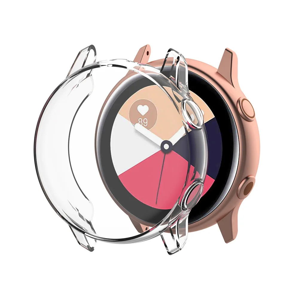 Защитный чехол для экрана из ТПУ Samsung Galaxy Watch Active R500 полностью защитный с