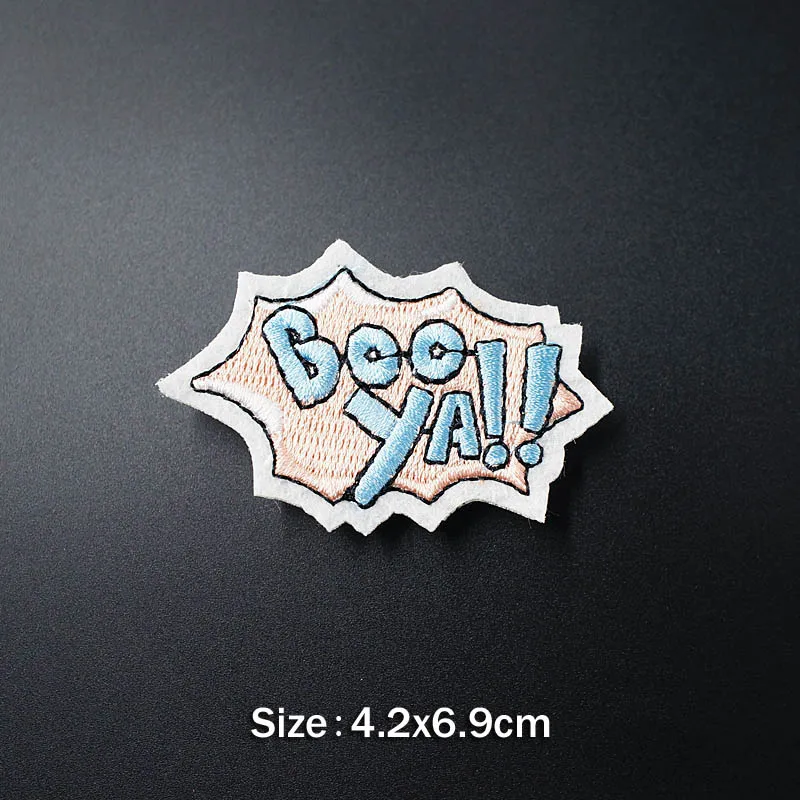 42 YES ROCK COOL POW DIY тканевые Значки для одежды, декоративные железные нашивки, одежда для шитья, декоративная аппликация, нашивки для шитья - Цвет: 42