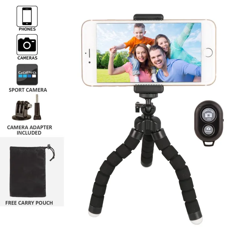 Регулируемая Удаленная камера Bluetooth подставка держатель с универсальным зажимом