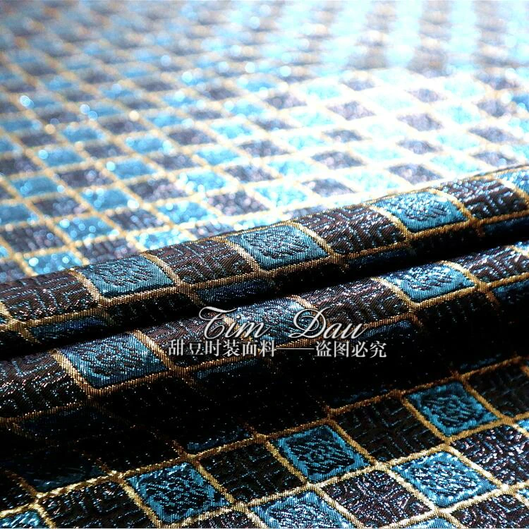 Gold three-dimensional jacquard fabric high-end dress sub-jacket garments dyed ladies temperament gold | Дом и сад
