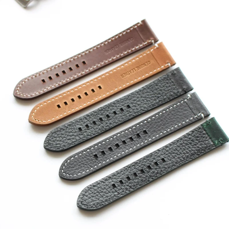 

18mm 19mm 20mm 21mm 22mm Handmade High Quality Watchband Watch Straps Men Bracelet green brown black band Stainless steel clasp