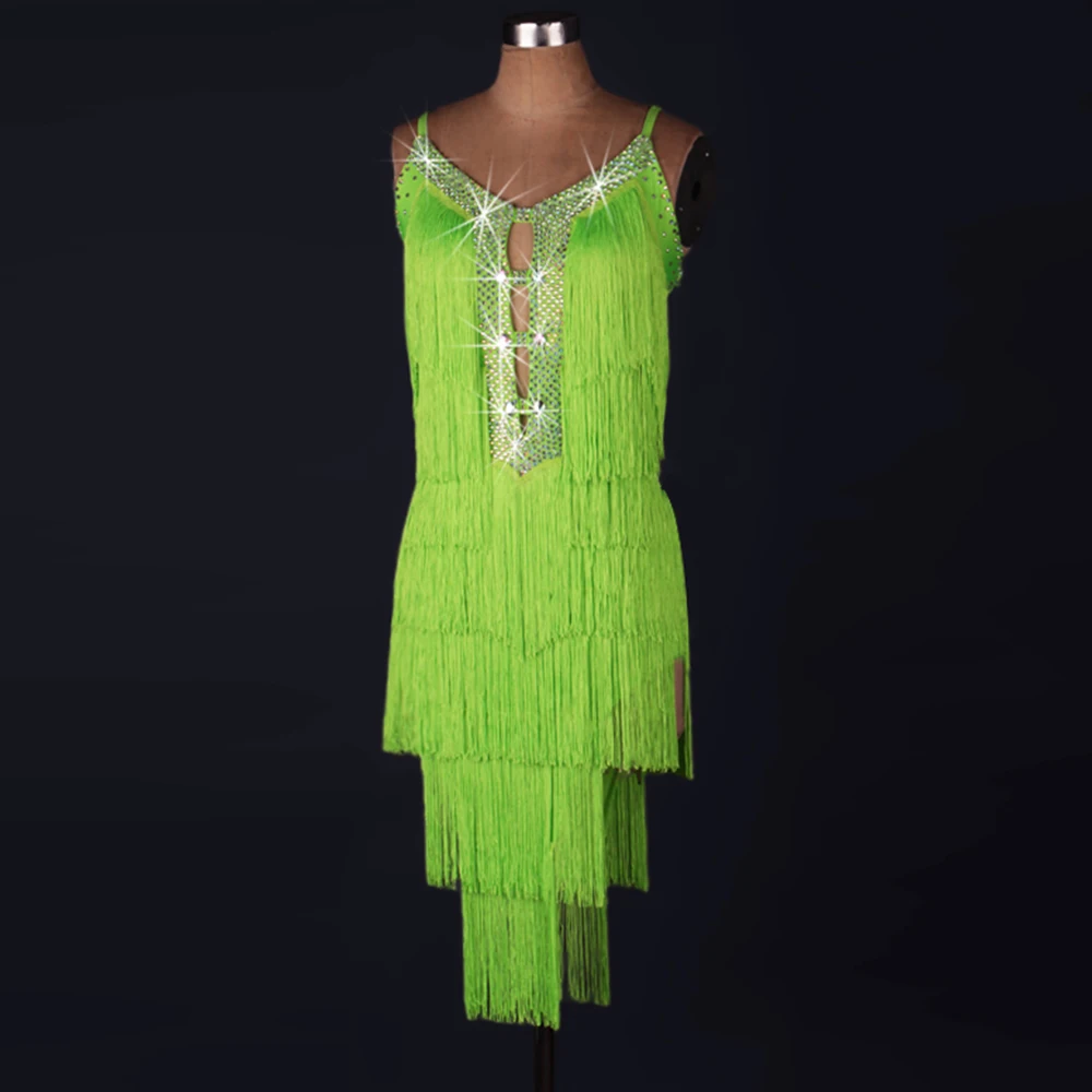 Женское платье для латиноамериканских танцев откровенное из королевской