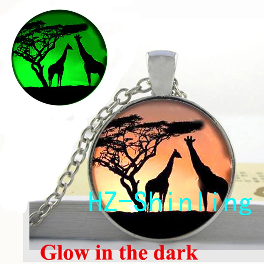 Cuople ожерелье с жирафами закат шкатулка для драгоценностей фото Жирафы