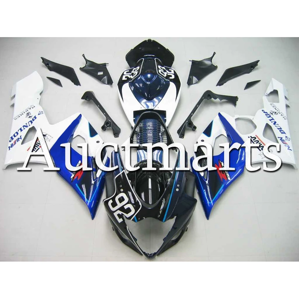 Сине белые Пластик инъекций обтекатели ABS для Suzuki GSXR1000 05 06 GSX R1000 K5 2005 2006 Набор