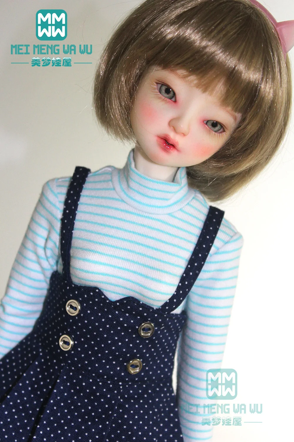 Одежда для куклы подходит 43 см 1/4 BJD кукла модная синяя полосатая рубашка юбка на