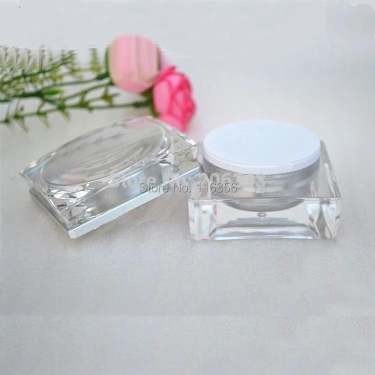 15 г серебристая акриловая бутылка для крема в форме патента банка наглазника