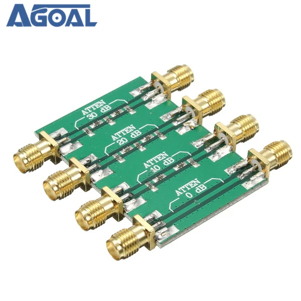 DC-4.0GHz RF Фиксированный аттенюатор 23dBm 200mW с SMA двойной женской головкой 0dB 10dB 20dB 30dB