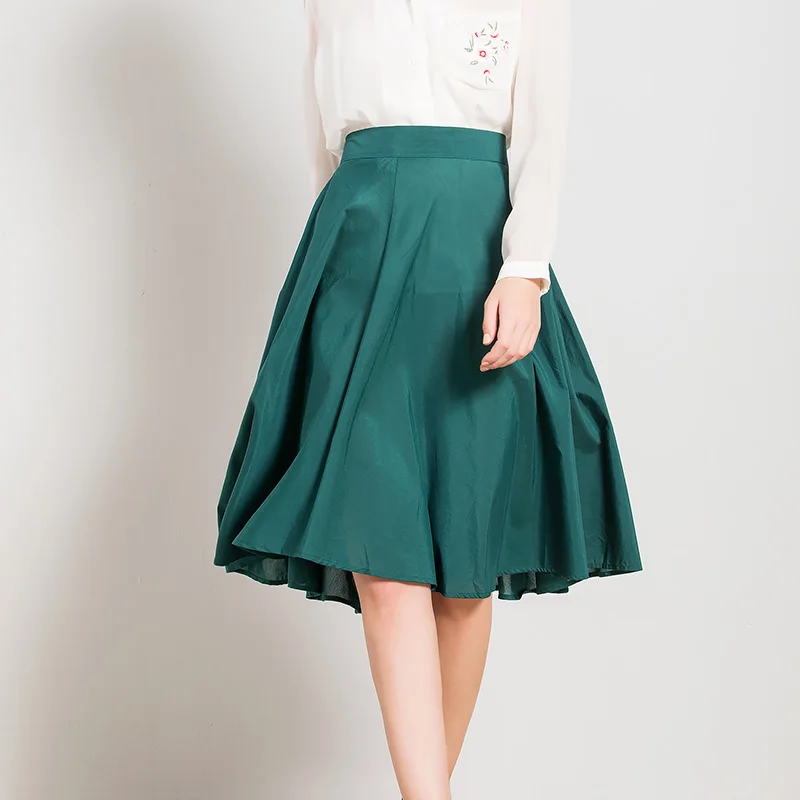 Шелковая хлопковая юбка с высокой талией 40% шелк тутового шелкопряда Женская