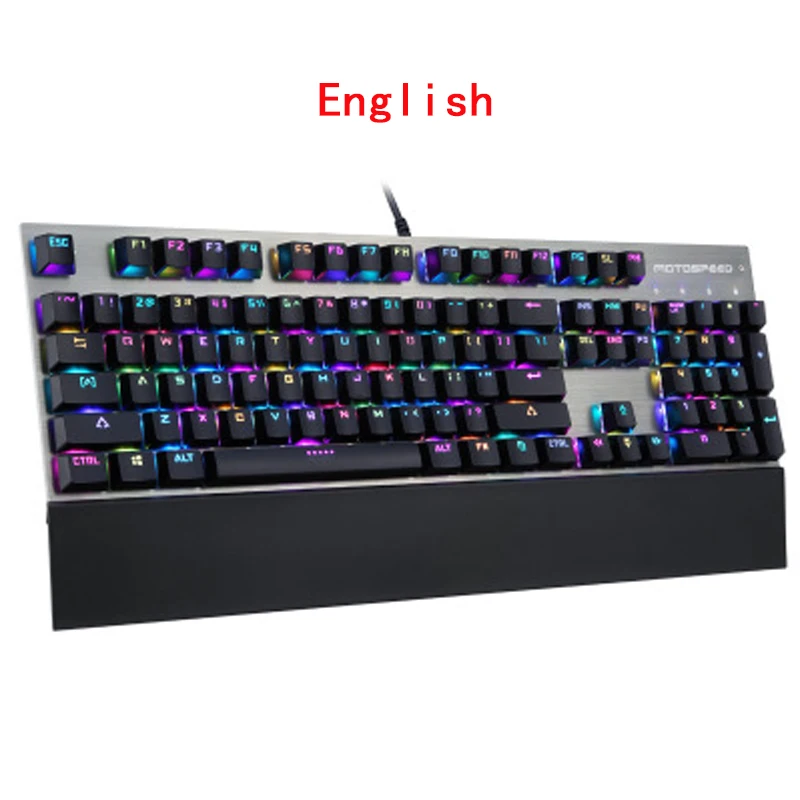 Motospeed CK108 оригинальный RGB синий переключатель механическая русская/английская
