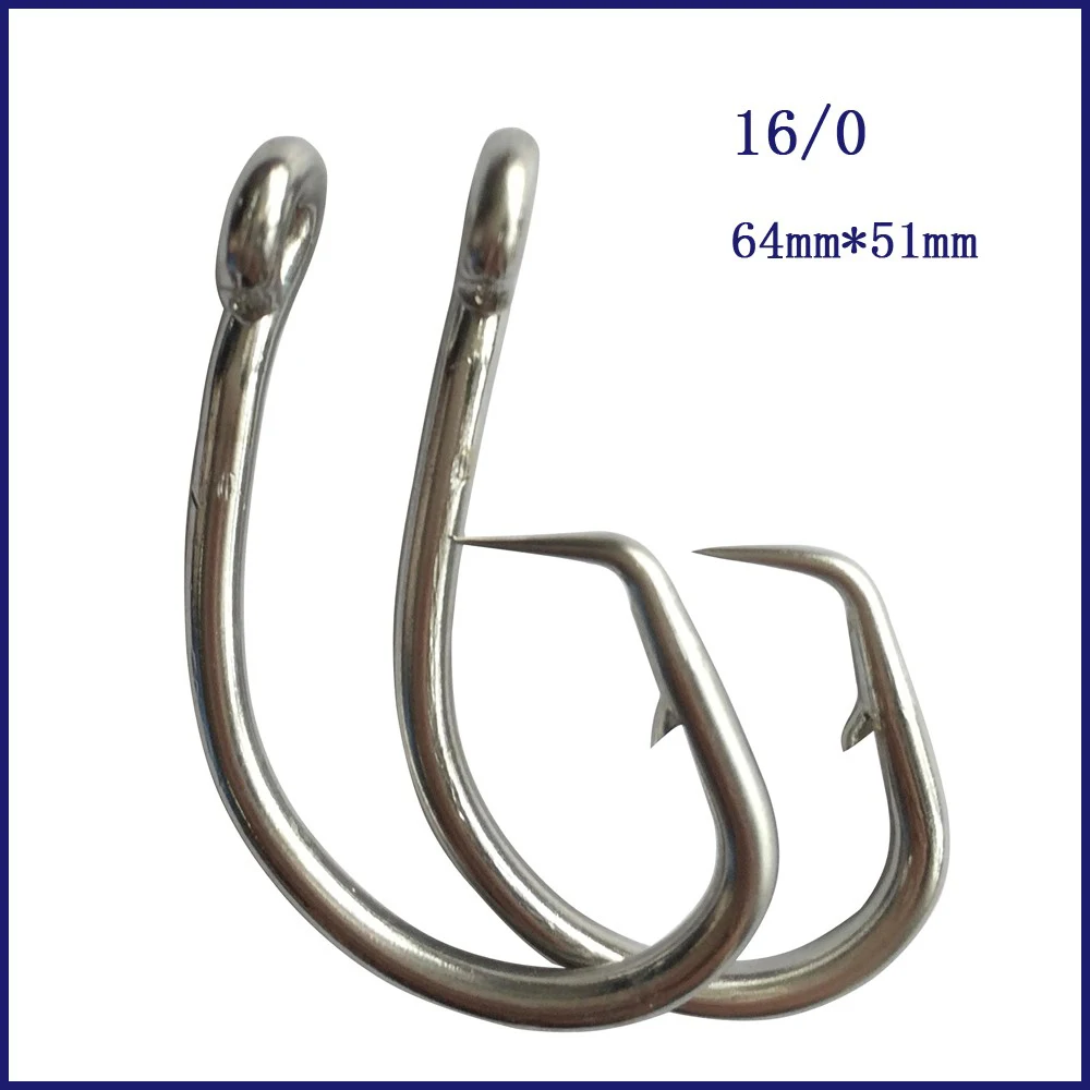 

15pcs 16/0 Mustad Fishing Hook Stainless Steel Tuna Circle Fishing Hook Mustad Hook For Fishing