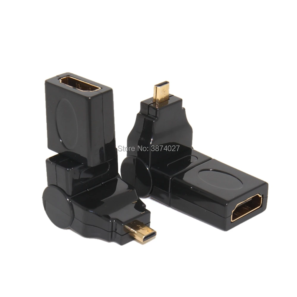 Новинка Micro HDMI-совместимый штекер-HDMI гнездо 180/360 градусов вращение 90