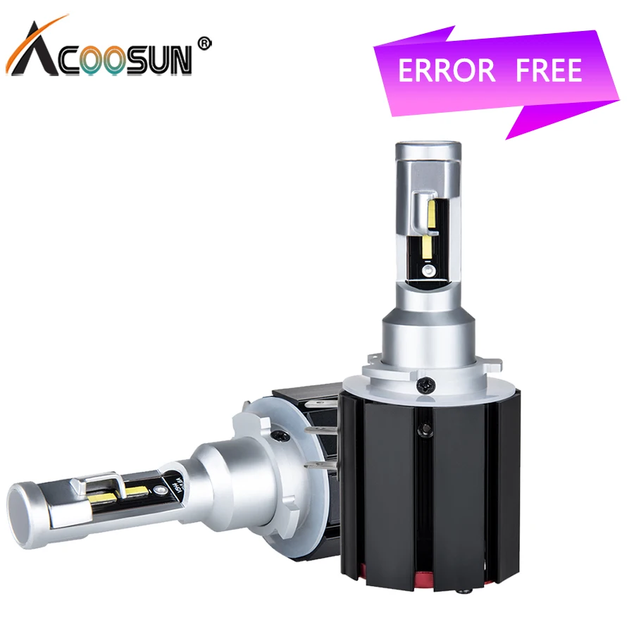 Acoosun H15 Светодиодный фонарь для автомобильных фар 48 Вт 5600LM 12 В 6500 к белый Конверсия
