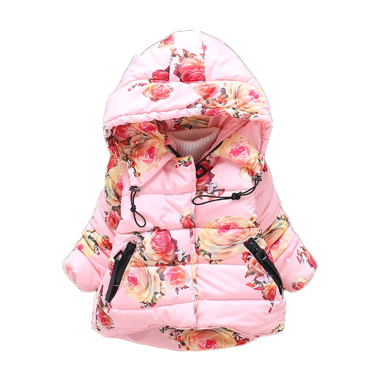 2017 г. Зимняя хлопковая куртка и пальто с героями мультфильмов для девочек детская