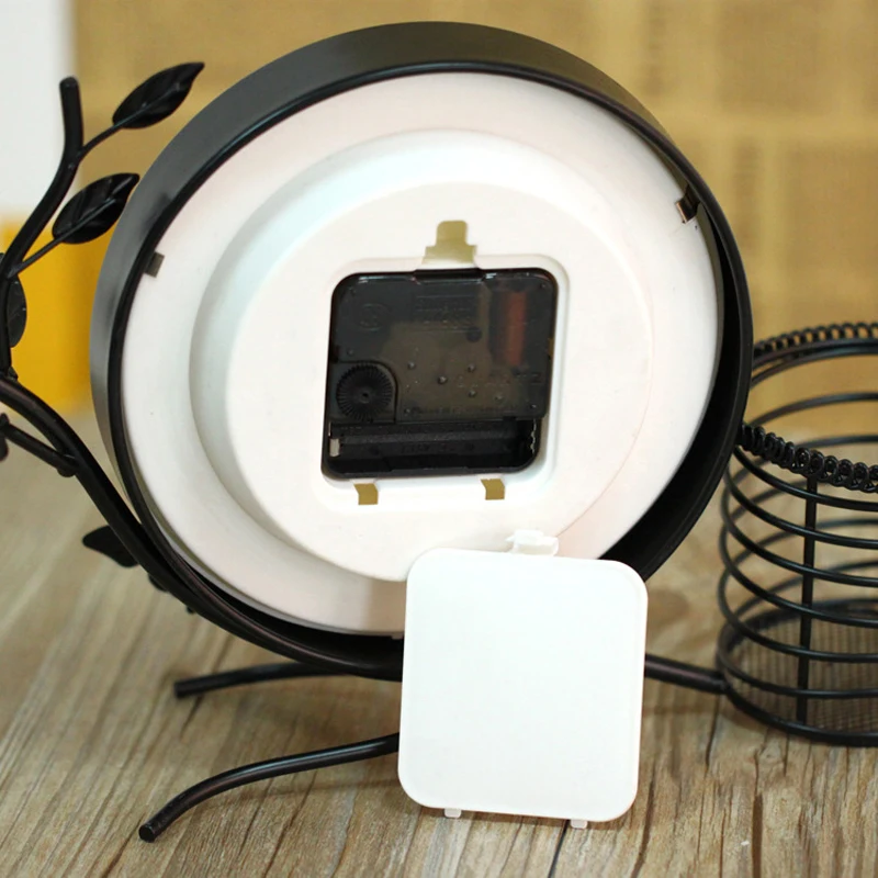 Ретро 6 дюймов Железный обработанный спальня тупые настольные часы Relojes де