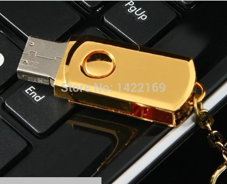 2014 поворотный 4 ГБ 8 16 32 64 Гб Золотой usb 2 0 флэш накопитель Флешка хит продаж Новый и
