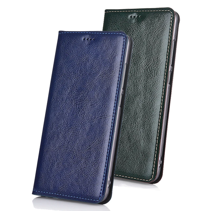 

Genuine Cow Leather Card Design Case Cover For Asus Zenfone Max Pro M1 ZB602KL Case Stand Flip Classic Phone Cover