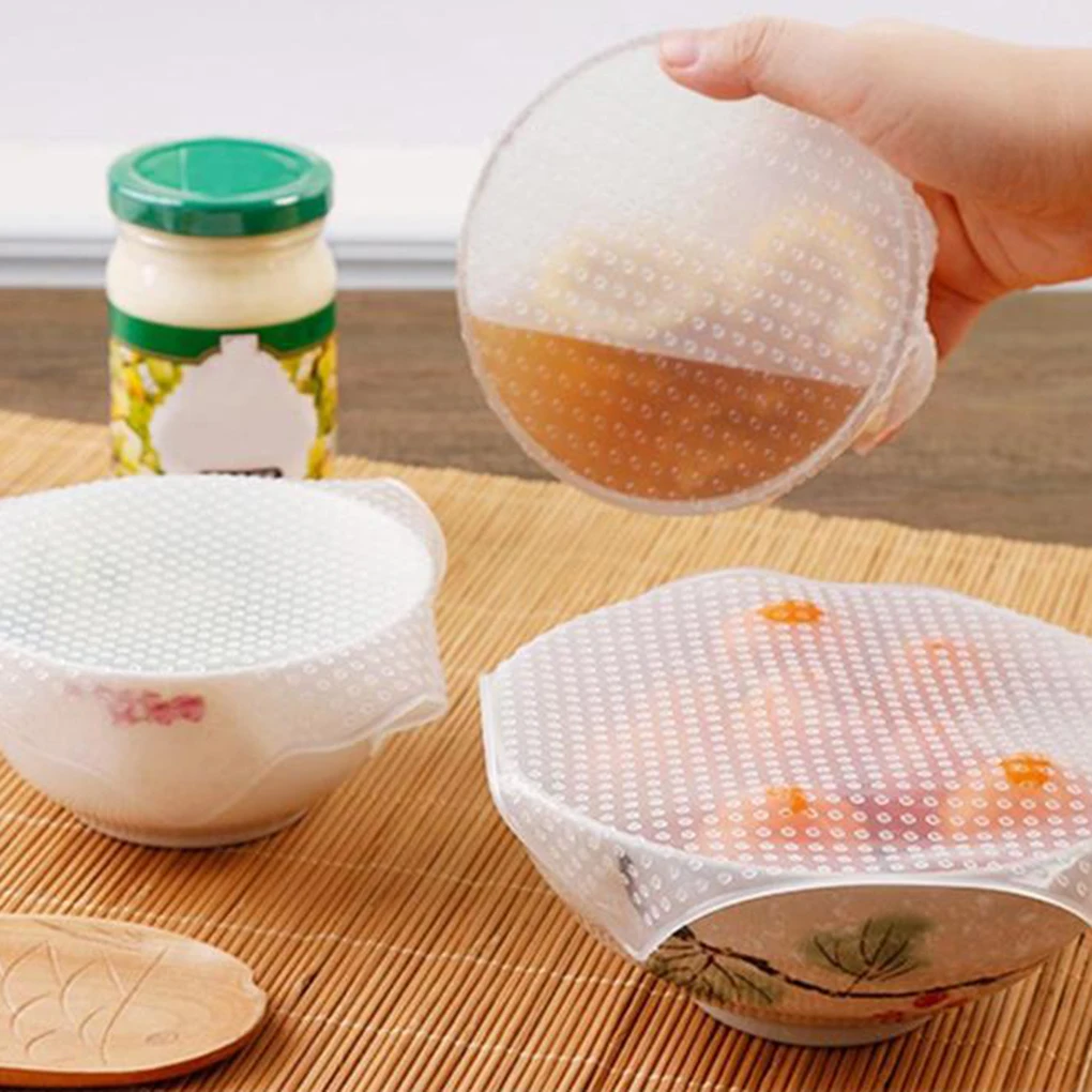 

1 PC New Reusable Silicone Bowl Cover Food Wrap Seal Vacuum Lid Stretch Multifunctional Food Fresh Keeping Kitchen Tools