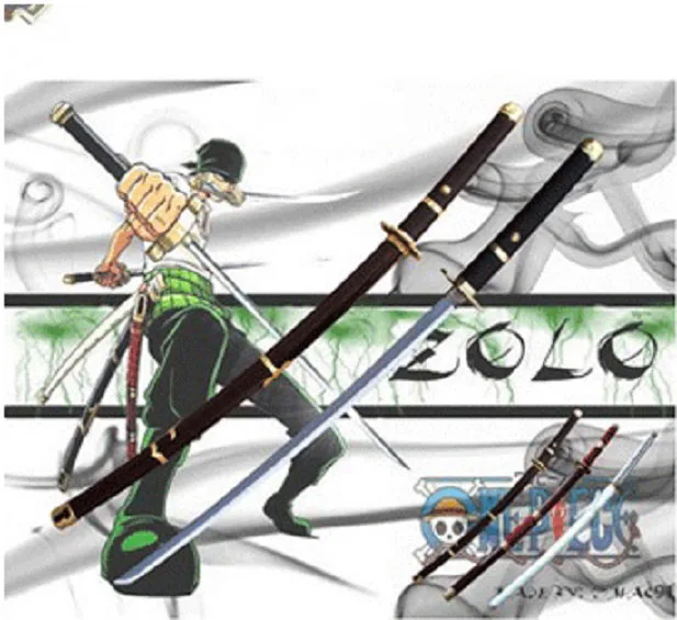 S1506 аниме ророноа Зоро YUBASHIRI Катана ч ружье металлическое лезвие 1/4 &quotONE PIECE|blade
