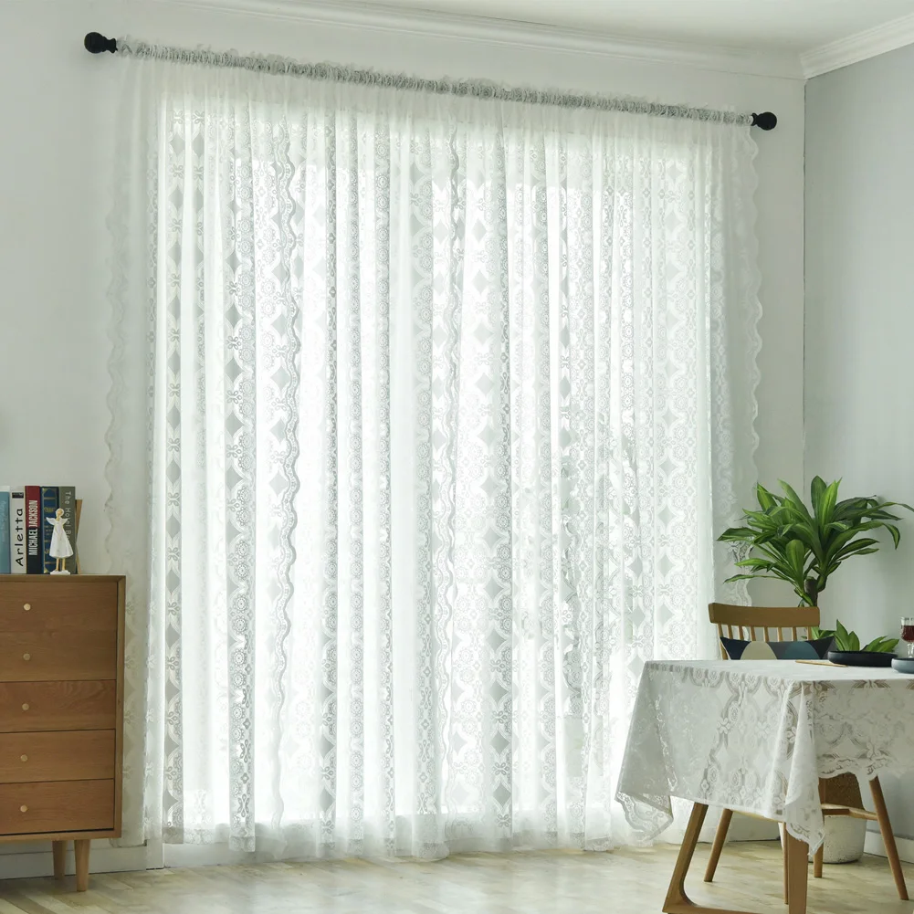 NAPEARL 1 шт. Тюль Шторы цветочные кружева жаккардовые отвесные капли для гостиной