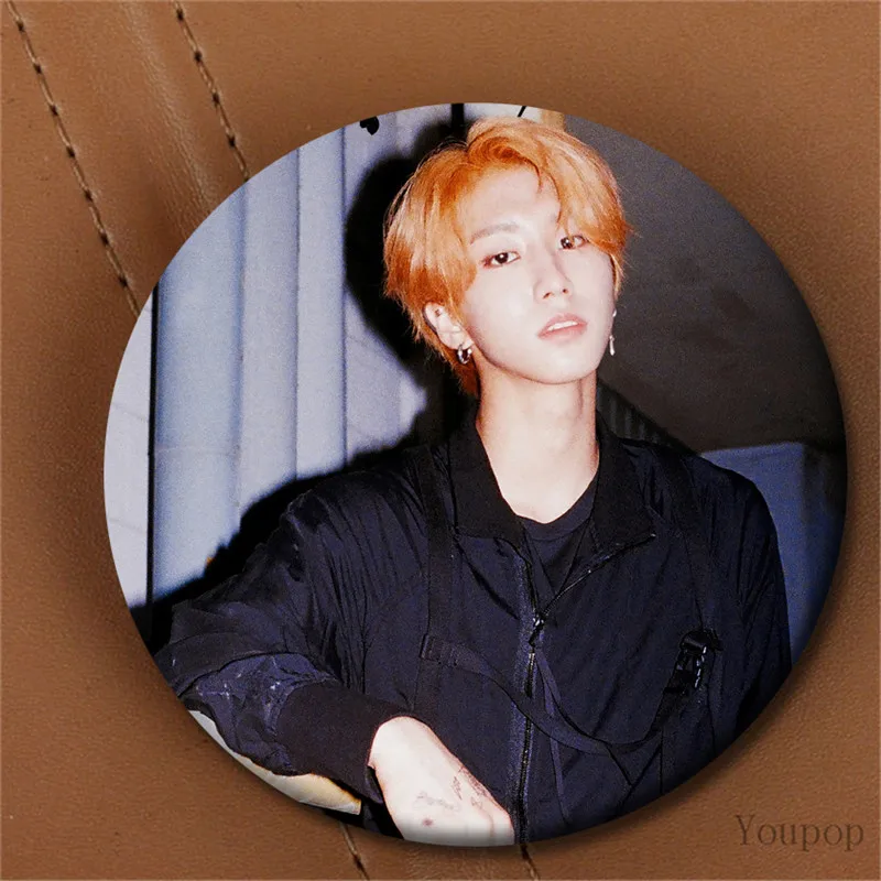 XZ1607 Youpop KPOP бродячий детский 2-й Мини альбом I am Who StrayKids Bang Chan I.N WOOJIN значок с фото булавки броши для одежды шляпа рюкзак - Окраска металла: XZ1607