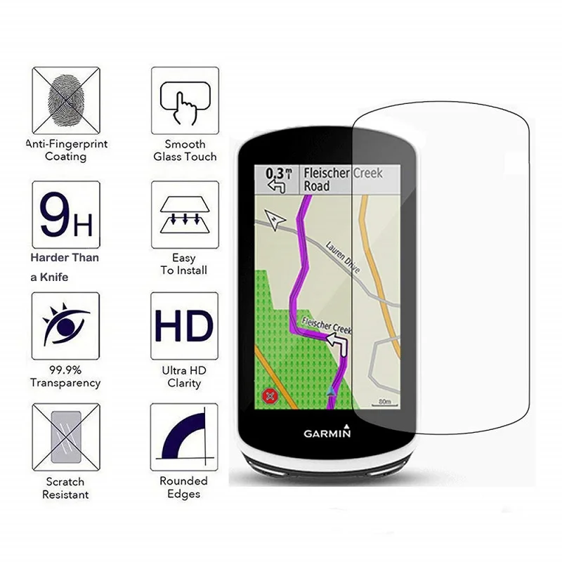 

VSKEY 10PCS Tempered Glass For Garmin Edge 1000 Screen Protector GPS Mountain Bike Anti Scratch Protective Film