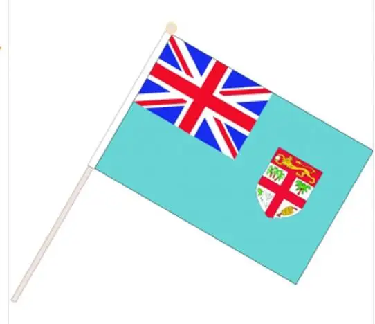 

free shipping flag with 14cm*21cm Flag of fiji hand flag waving the flag