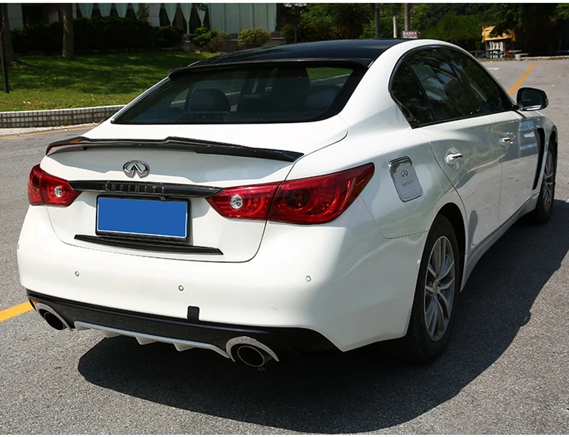 Дизайн psm Спойлер для Infiniti Q50 Q50S спойлер из углеродного дизайн psm- углеродного волокна задний спойлер, крыло, багажник крышкой Q50 спойлер