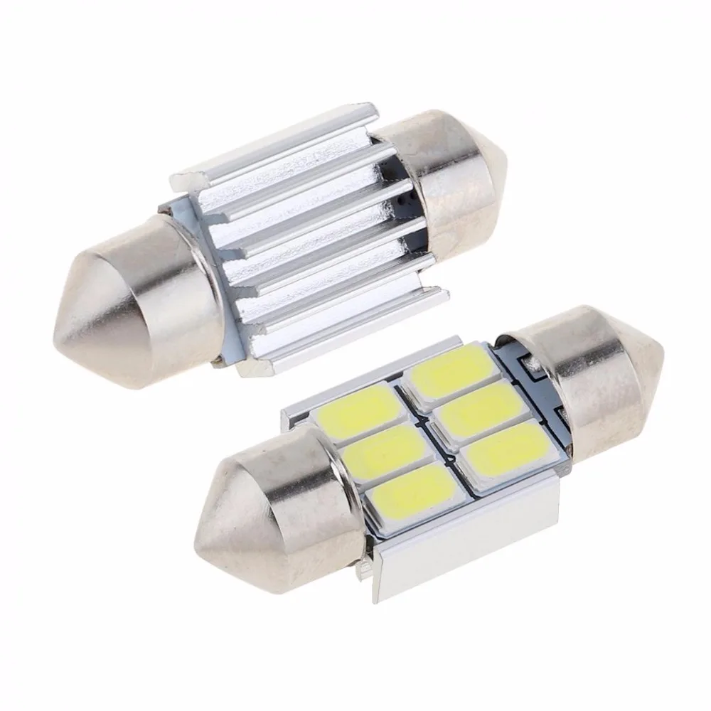 1 пара 31 мм 12 В Легкая установка 5630 6 SMD Глобус Au светодиодный Canbus Festoon