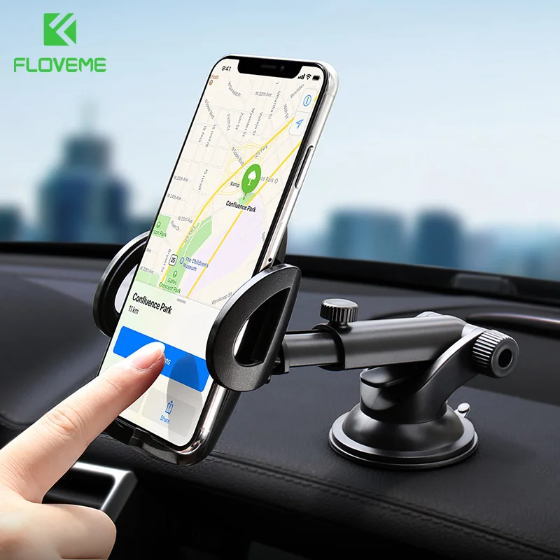 

FLOVEME Automatic Car Phone Holder For iPhone X XS XR Desk Telefoonhouder Stand Car Holder For iPhone XS MAX Soporte Movil Coche