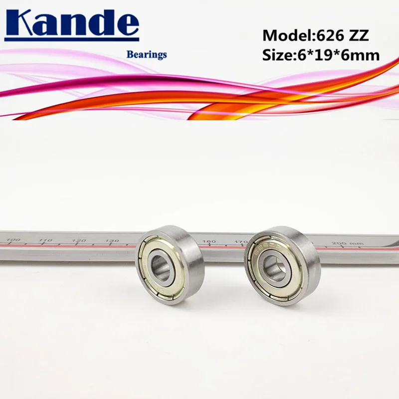 Kande подшипники 626 ABEC-1 ZZ ABEC-3 626ZZ ABEC-5 миниатюрный радиальный шарикоподшипник 6x19x6 мм