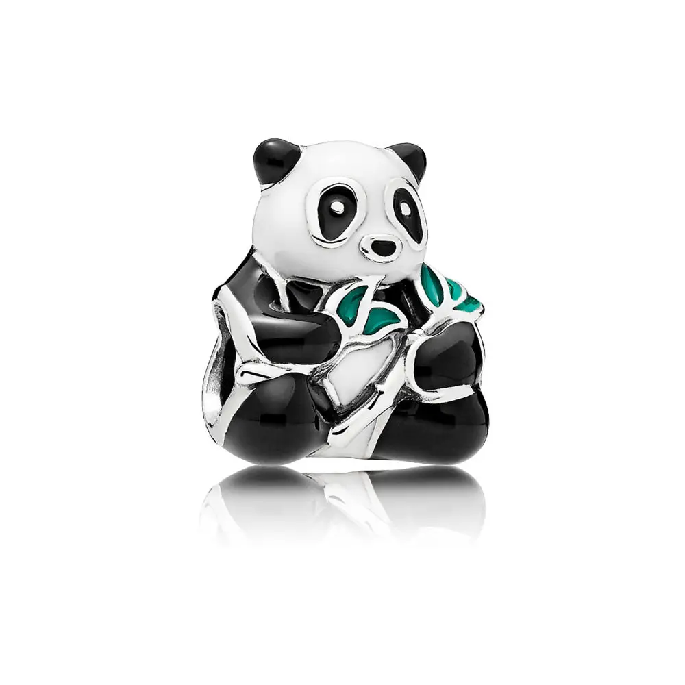 

Authentic 925 Sterling Silver Charm Panda Sunny Beach Glaze Crystal Beads For Original Pandora Charm Bracelets & Bangles Jewelry