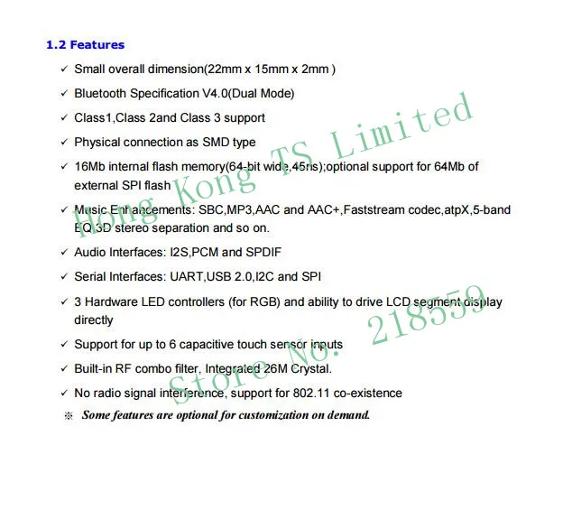BTM870-B CSR8670 стерео Bluetooth 5,0 аудио модуль(поддержка SPDIF аудио выход) CSR8670 микросхема Встроенный 16 м FLASH