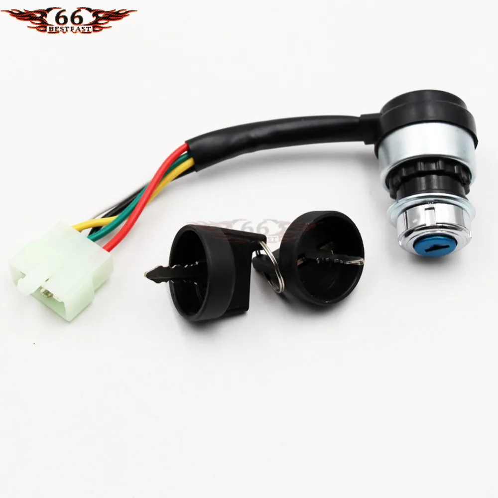 Переключатель зажигания UTV GO KART COOLSTER ATV 5 контактный провод китайский 50 150 250CC SUNL