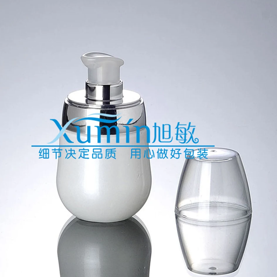 30 мл Белый Зеленый матовое стекло бутылка лосьона пресс насос бутылки