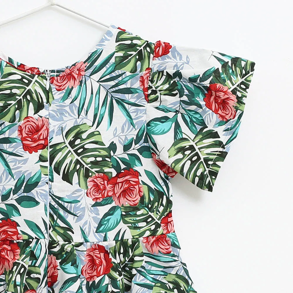 Girls Clothing Summer Girl Dress Baby Kids Infant Toddle Floral Cartoon Sleeveless Clothes Princess dropshipping | Детская одежда и