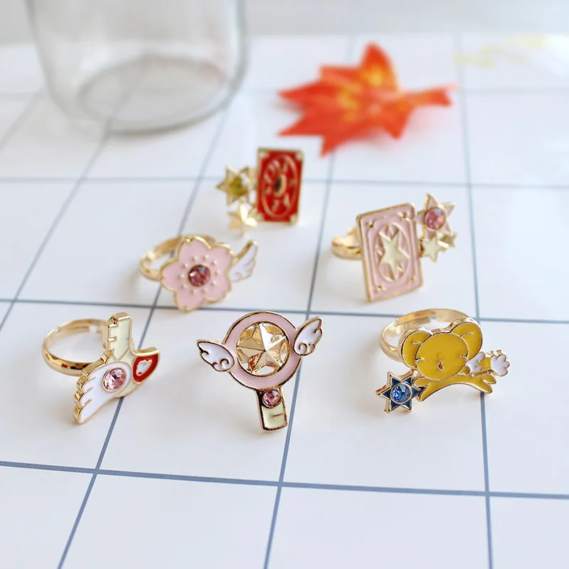 Card Captor Sakura Аниме фигурки напечатанный рисунок предметы металла леди из