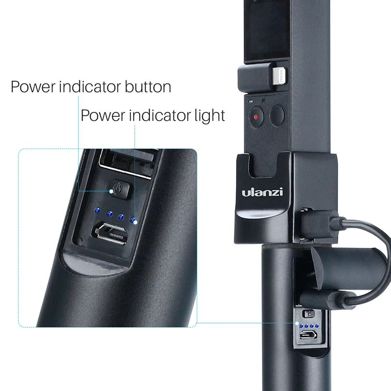 Ulanzi BG-1/BG-2 Powerbank рукоятка удлинитель ручной захват для DJI Osmo Карманный GoPro Hero Osmo экшн смартфонов
