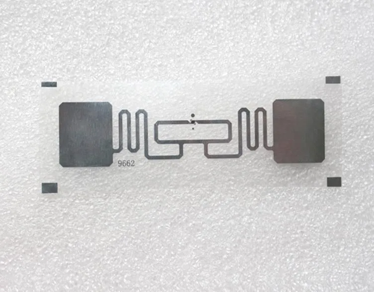 UHF наклейки этикетка AZ 9662 860 960 МГц RFID клейкий тег ISO 18000 6C Alien H3 чип инкрустация 73*23