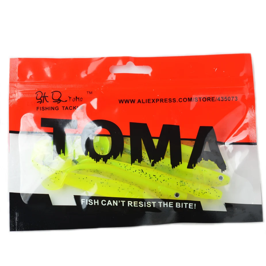 TOMA 8pcs Handmade Soft Fish Artificial Silicone Bait 7cm 9cm 12cm Soft Worm Swimbait Jigging Bass Fishing Lure