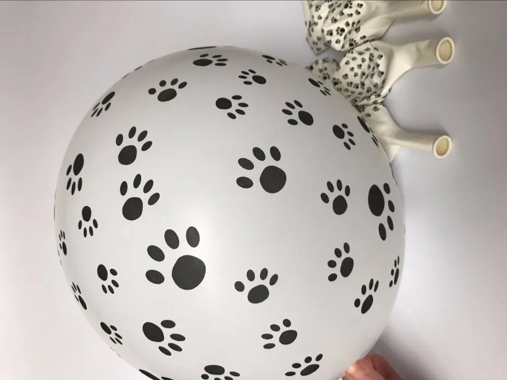 10 шт. белые латексные воздушные шары с принтами собак декор на день рождения