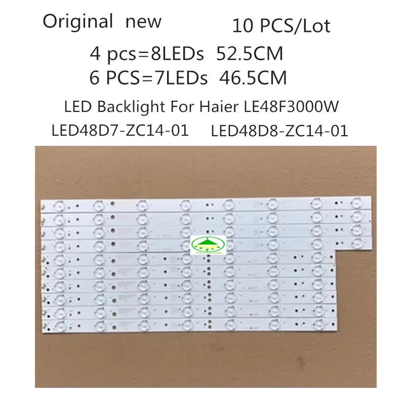 10 шт./лот оригинальная новая светодиодная подсветка для Haier LE48F3000W световая панель