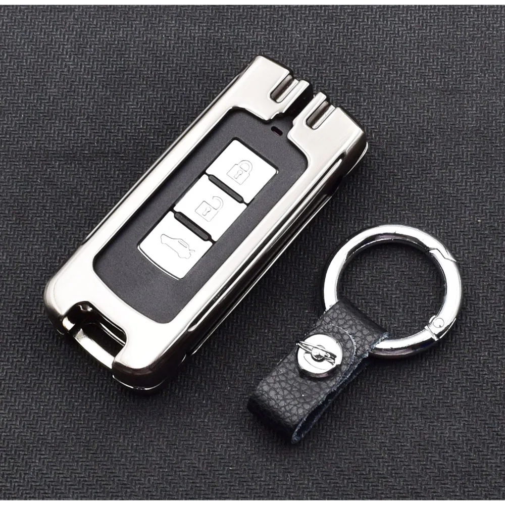 Брелок для ключей из цинкового сплава для Mitsubishi Outlander, Lancer 10 Pajero Sport ASX RVR L200 Smart Remote Fob Cover авто брелок