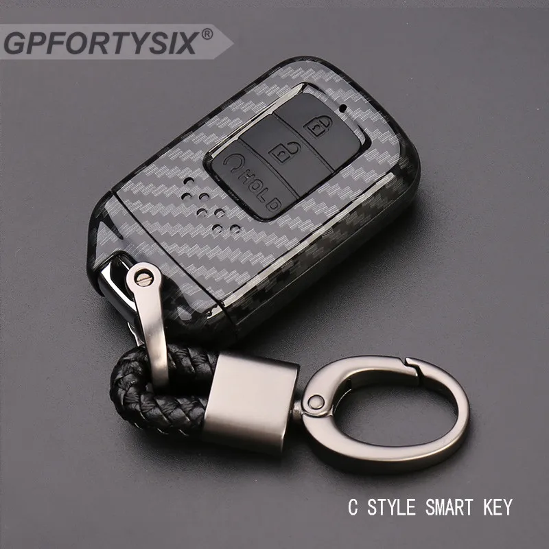 Углеродное волокно ключа автомобиля чехол для силиконовый 3 кнопки