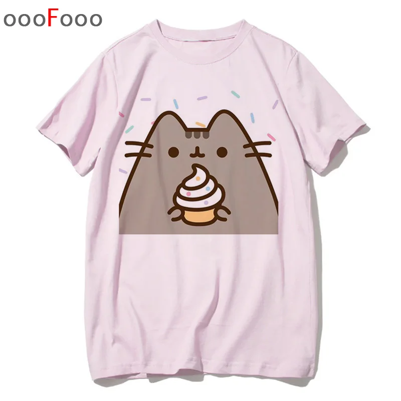 Женские футболки Pusheen женская футболка с мультяшным изображением кошки топ милая