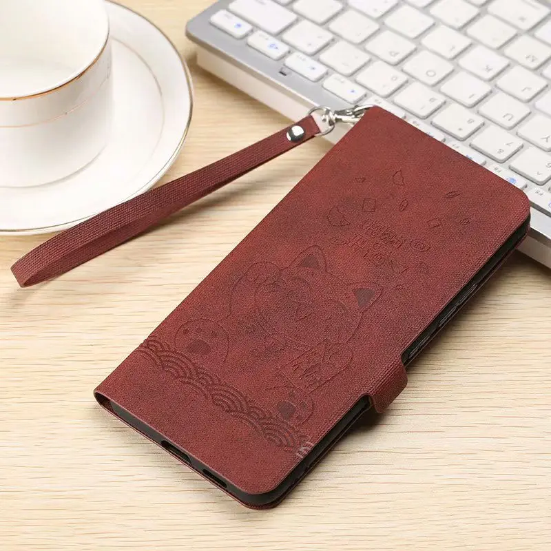 Brown Lucky Cat Чехол для Vivo Y93 y91 y83 y71 y85 y79 y75 y66 Z5X чехол Магнитный Винтаж чехол-портмоне из кожи с откидной Чехол y97 Y95 крышка Мягкий силиконовый чехол - Цвет: Brown Lucky Cat