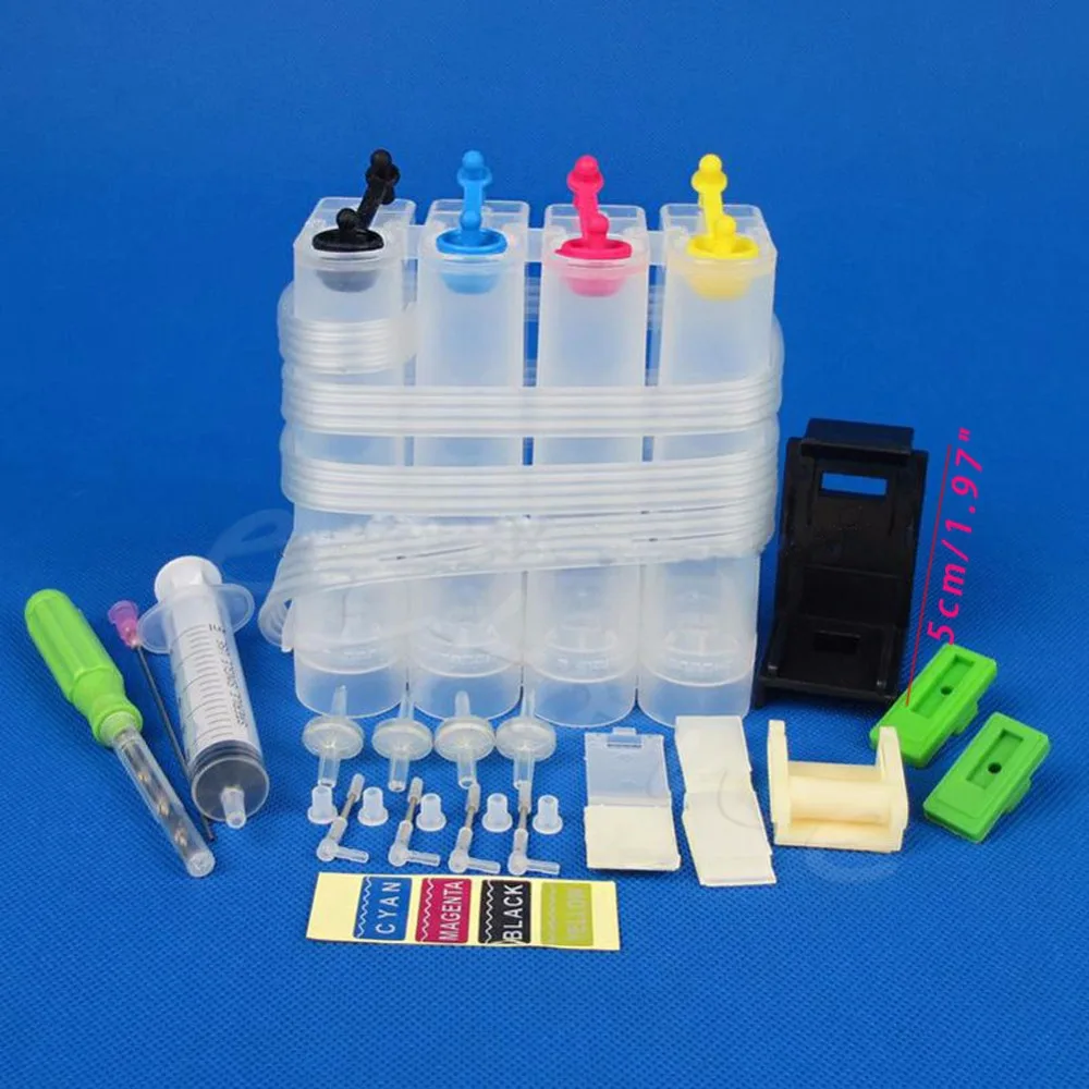 4 вида цветов многоразовый чернильный картридж СНПЧ для принтера Canon C26 |