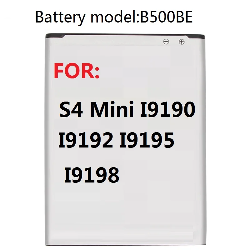 

Сменный аккумулятор B500BE для Samsung GALAXY S4 Mini I9190 I9192 I9195 I9198 S4Mini, 3 контакта, 1900 мАч