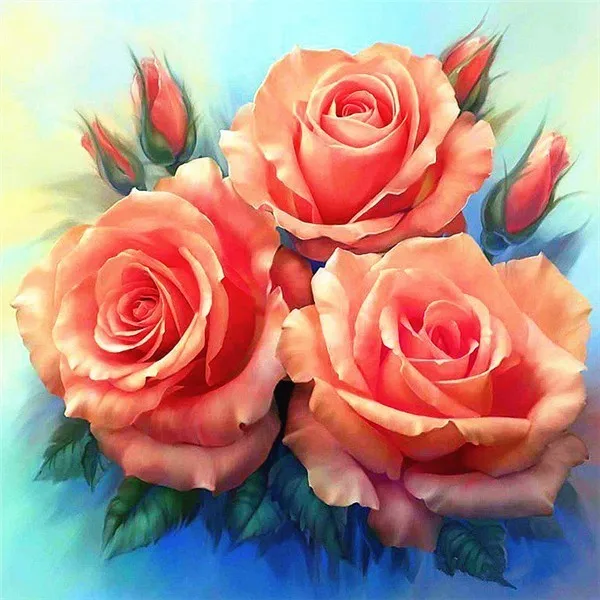 Алмазная вышивка huacan Flowers полная квадратная дрель Алмазная картина вышивка крестиком Картина Стразы Алмазная мозаика - Цвет: H3760
